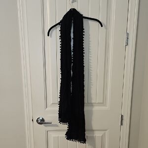 Ann Taylor Black Textured Scarf